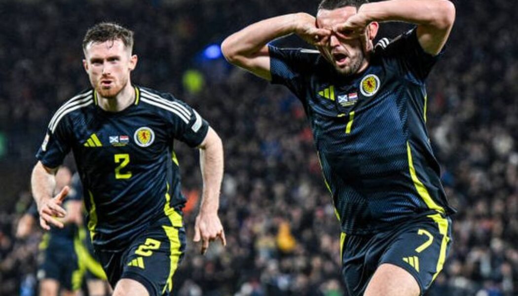 UEFA NATIONS LEAGUE : MONDAY – 18/11/2024  (PHOTO – JOHN MCGINN CELEBRATES)