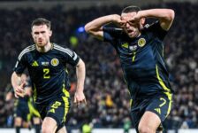 UEFA NATIONS LEAGUE : MONDAY – 18/11/2024  (PHOTO – JOHN MCGINN CELEBRATES)