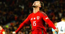 UEFA NATIONS LEAGUE : TUESDAY – 19/11/2024  (PHOTO – LIAM CULLEN CELEBRATES SCORING A BRACE!)