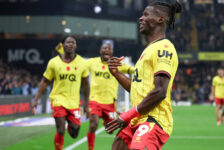 CHAMPIONSHIP : FRIDAY – 08/11/2024  (PHOTO – BAYO CELEBRATES SCORING FOR WATFORD!)