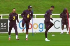 ENGLAND TRAIN AHEAD OF GREECE TIE