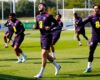 ENGLAND TRAIN FOR THE REPUBLIC OF IRELAND TIE ON SUNDAY