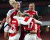 UEFA WOMEN’S CHAMPIONS LEAGUE : THURSDAY – 21/11/2024  (PHOTO – ARSENAL LADIES CELEBRATE)