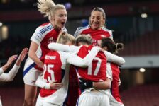 UEFA WOMEN’S CHAMPIONS LEAGUE : THURSDAY – 21/11/2024  (PHOTO – ARSENAL LADIES CELEBRATE)