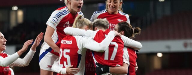 UEFA WOMEN’S CHAMPIONS LEAGUE : THURSDAY – 21/11/2024  (PHOTO – ARSENAL LADIES CELEBRATE)