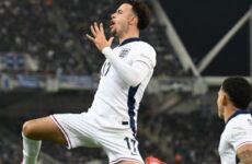 UEFA NATIONS LEAGUE :  THURSDAY 14/11/2024  (PHOTO – CURTIS JONES ‘JUMPS FOR JOY’ AFTER HIS INCREDIBLE DEBUT BACKHEEL!)