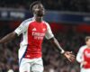 CHAMPIONS LEAGUE : WEDNESDAY – 11/12/2024  (PHOTO – BUKAYO SAKA CELEBRATES SCORING A BRACE FOR ARSENAL!)