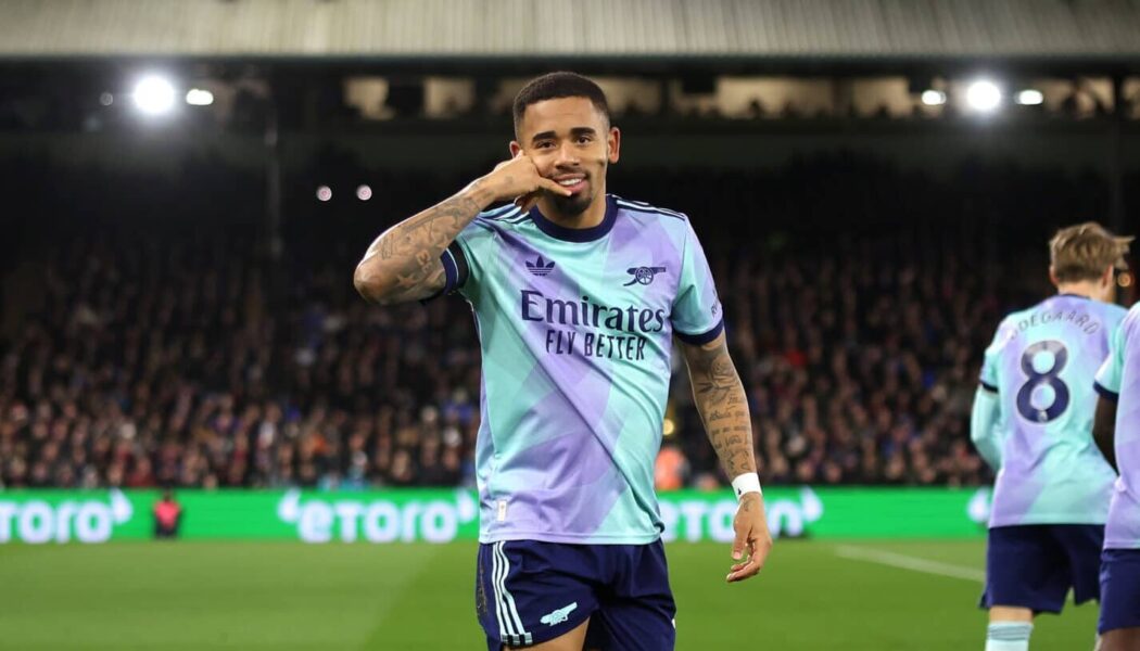 PREMIER LEAGUE : SATURDAY – 21/12/2024  (PHOTO – GABRIEL JESUS CELEBRATES)