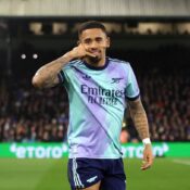 PREMIER LEAGUE : SATURDAY – 21/12/2024  (PHOTO – GABRIEL JESUS CELEBRATES)