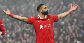 BOXING DAY PREMIER LEAGUE FOOTBALL : 26/12/2024   (PHOTO – MO SALAH CELEBRATES)