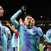 PREMIER LEAGUE : WEDNESDAY – 01/01/2025  (PHOTO – MARTINELLI AND ARSENAL CELEBRATE)