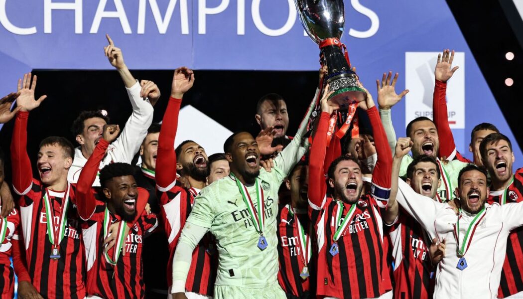 ITALIAN SUPER CUP FINAL : MONDAY – 06/01/2025  (PHOTO – AC MILAN CELEBRATE)