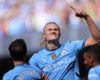 PREMIER LEAGUE : SATURDAY – 25/01/2025  (PHOTO – ERLING HAALAND CELEBRATES)