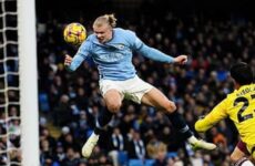 PREMIER LEAGUE : SATURDAY – 04/01/2025  (PHOTO – ERLING HAALAND SCORES A BRACE FOR MAN CITY)