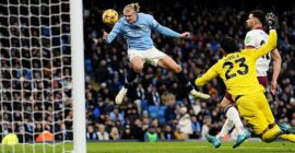 PREMIER LEAGUE : SATURDAY – 04/01/2024  (PHOTO – ERLING HAALAND SCORES A BRACE FOR MAN CITY)