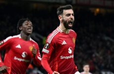 UEFA EUROPA LEAGUE : THURSDAY – 23/01/2025  (PHOTO – BRUNO FERNANDES CELEBRATES)