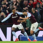 PREMIER LEAGUE :  SATURDAY – 22/02/2025  (PHOTO – RASHFORD AND ASENSIO CELEBRATE AFTER RASHFORD’S SUPERB ASSISTS)