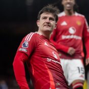 PREMIER LEAGUE :  MAN UNITED VS IPSWICH – 26/02/2025  (PHOTO – HARRY MAGUIRE CELEBRATES)