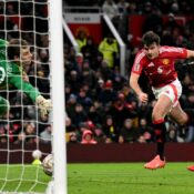 FA CUP FOURTH ROUND : FRIDAY – 07/02/2025  (PHOTO – HARRY MAGUIRE HEADS THE WINNER INTO GOAL)