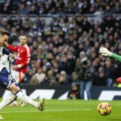 PREMIER LEAGUE :  TOTTENHAM VS MAN UNITED – 16/02/2025  (PHOTO – JAMES MADDISON SCORES FOR TOTTENHAM)