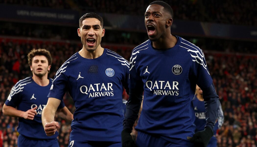 CHAMPIONS LEAGUE :  LIVERPOOL VS PSG – 11/03/2025  (PHOTO – DEMBELE CELEBRATES)