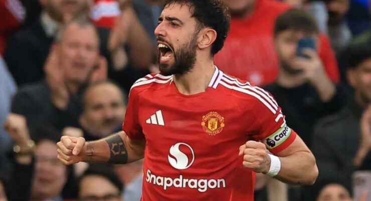 PREMIER LEAGUE : MATCHES FROM 09/03/2025  (PHOTO – BRUNO FERNANDES CELEBRATES)