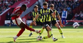 PREMIER LEAGUE :  NOTTINGHAM FOREST VS MAN CITY – 08/03/2025  (PHOTO – HUDSON-ODOI SCORES FOR FOREST)