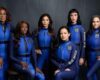 AN ALL FEMALE SPACE CREW FLIES INTO SPACE