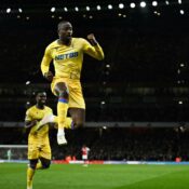 PREMIER LEAGUE : ARSENAL VS CRYSTAL PALACE – 23/04/2025  (PHOTO – JEAN-PHILIPPE MATETA CELEBRATES)