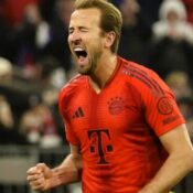 BUNDESLIGA : AUGSBURG VS BAYERN MUNICH – 04/04/2025  (PHOTO – HARRY KANE CELEBRATES)