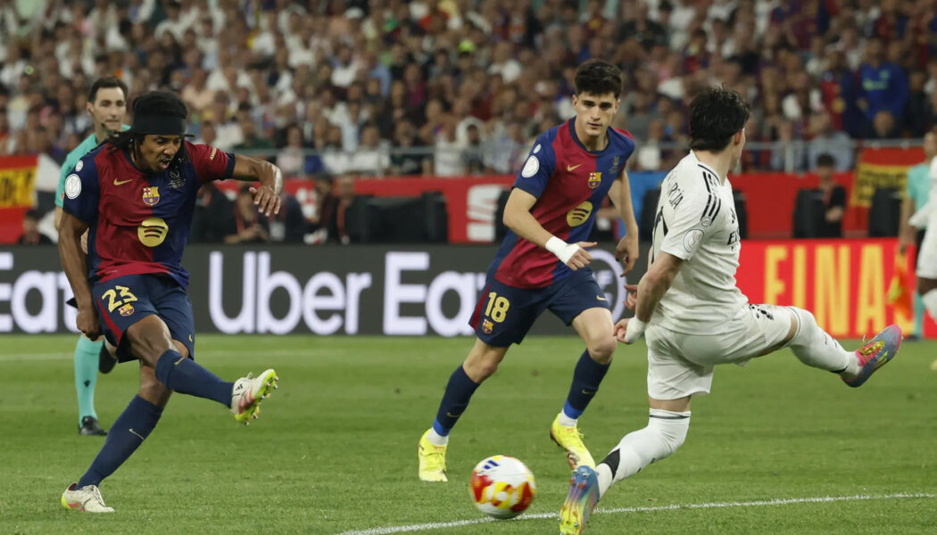 COPA DEL REY FINAL : BARCELONA VS REAL MADRID – 26/04/2025  (PHOTO – KOUNDE SCORES THE WINNER FOR BARCELONA)