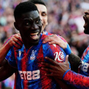 FA CUP SEMI-FINAL : CRYSTAL PALACE VS ASTON VILLA – 26/04/2025  (PHOTO – SARR AND CRYSTAL PALACE CELEBRATE)