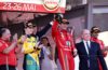Charles Leclerc Wins The Monaco Grand Prix 2024  (Photo – Prince Albert & Charles Leclerc Celebrate With Podium)