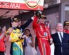 CHARLES LECLERC WINS THE MONACO GRAND PRIX 2024  (PHOTO – PRINCE ALBERT & CHARLES LECLERC CELEBRATE WITH PODIUM)