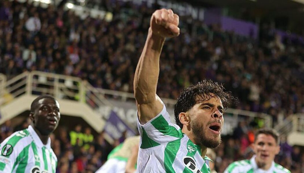 UEFA CONFERENCE LEAGUE SEMI-FINAL : FIORENTINA VS REAL BETIS – 08/05/2025  (PHOTO – ABDE EZZALZOULI CELEBRATES)