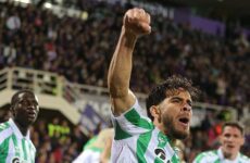 UEFA CONFERENCE LEAGUE SEMI-FINAL : FIORENTINA VS REAL BETIS – 08/05/2025  (PHOTO – ABDE EZZALZOULI CELEBRATES)