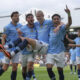 PREMIER LEAGUE : SUNDAY – 25/05/2025  (PHOTO – ERLING HAALAND AND MAN CITY CELEBRATE)