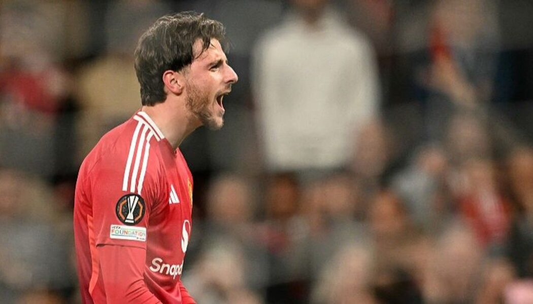UEFA EUROPA LEAGUE SEMI-FINAL : MANCHESTER UNITED VS ATHLETIC BILBAO – 08/05/2025  (PHOTO – MASON MOUNT CELEBRATES)