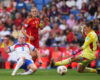 UEFA WOMEN’S NATIONS LEAGUE : SPAIN WOMEN VS ENGLAND WOMEN – 03/06/2025  (PHOTO – ALESSIA RUSSO SCORES FOR ENGLAND)