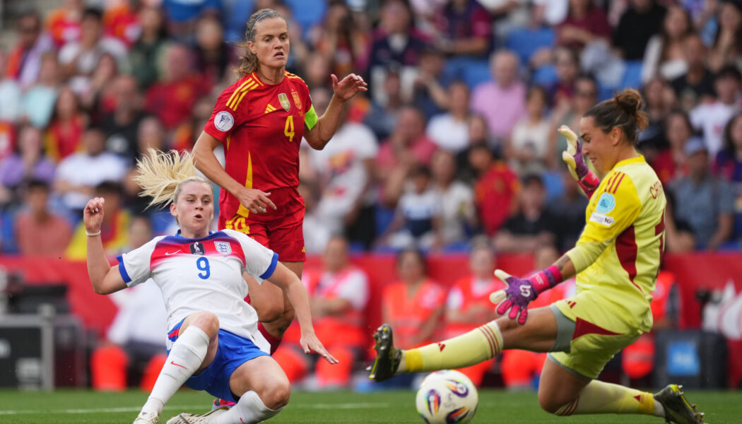 UEFA WOMEN’S NATIONS LEAGUE : SPAIN WOMEN VS ENGLAND WOMEN – 03/06/2025  (PHOTO – ALESSIA RUSSO SCORES FOR ENGLAND)