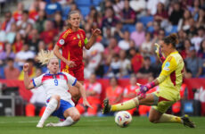 UEFA WOMEN’S NATIONS LEAGUE : SPAIN WOMEN VS ENGLAND WOMEN – 03/06/2025  (PHOTO – ALESSIA RUSSO SCORES FOR ENGLAND)