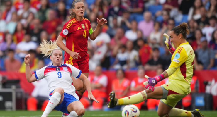 UEFA WOMEN’S NATIONS LEAGUE : SPAIN WOMEN VS ENGLAND WOMEN – 03/06/2025  (PHOTO – ALESSIA RUSSO SCORES FOR ENGLAND)