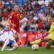 UEFA WOMEN’S NATIONS LEAGUE : SPAIN WOMEN VS ENGLAND WOMEN – 03/06/2025  (PHOTO – ALESSIA RUSSO SCORES FOR ENGLAND)