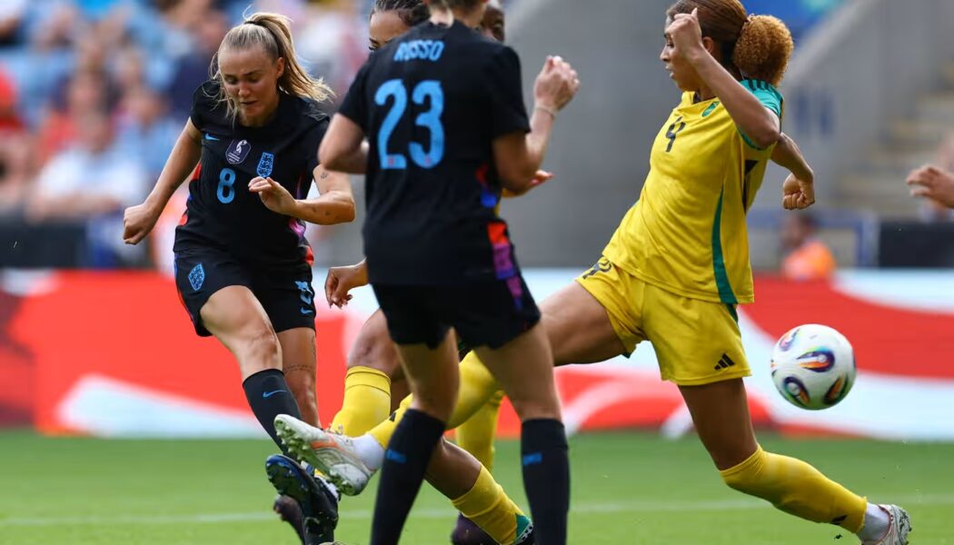 ENGLAND WOMEN VS JAMAICA WOMEN – INTERNATIONAL FRIENDLY – 29/06/2025  (PHOTO – GEORGIA STANWAY SCORES FOURTH GOAL FOR THE LIONESSES)
