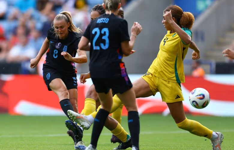 ENGLAND WOMEN VS JAMAICA WOMEN – INTERNATIONAL FRIENDLY – 29/06/2025  (PHOTO – GEORGIA STANWAY SCORES FOURTH GOAL FOR THE LIONESSES)