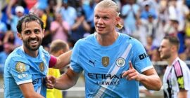 FIFA CLUB WORLD CUP 2025:  JUVENTUS VS MANCHESTER CITY 26/06/2025 – (PHOTO ERLING HAALAND AND BERNARDO SILVA CELEBRATE)