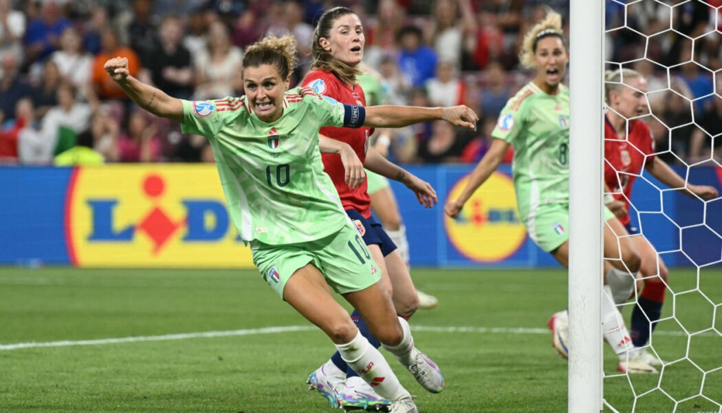 UEFA WOMEN’S EUROS 2025 QUARTER-FINAL : NORWAY VS ITALY – 16/07/2025  (PHOTO – ITALY’S CRISTIANA GIRELLI CELEBRATES)