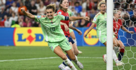 UEFA WOMEN’S EUROS 2025 QUARTER-FINAL : NORWAY VS ITALY – 16/07/2025  (PHOTO – ITALY’S CRISTIANA GIRELLI CELEBRATES)
