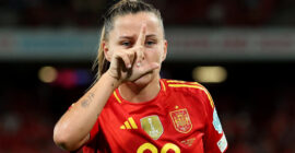UEFA WOMEN’S EUROS 2025 QUARTER-FINAL :  SPAIN VS SWITZERLAND – 18/07/2025 (PHOTO – CLAUDIA PINA CELEBRATES)