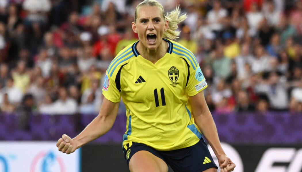 UEFA WOMEN’S EUROS 2025 : SATURDAY – 12/07/2025  (PHOTO – STINA BLACKSTENIUS CELEBRATES)